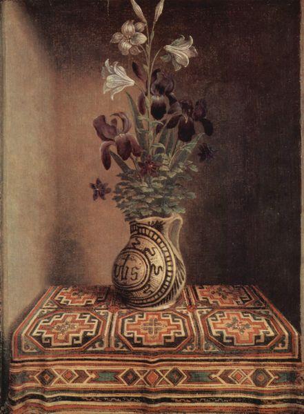 Hans Memling Vase mit Blumen Spain oil painting art
